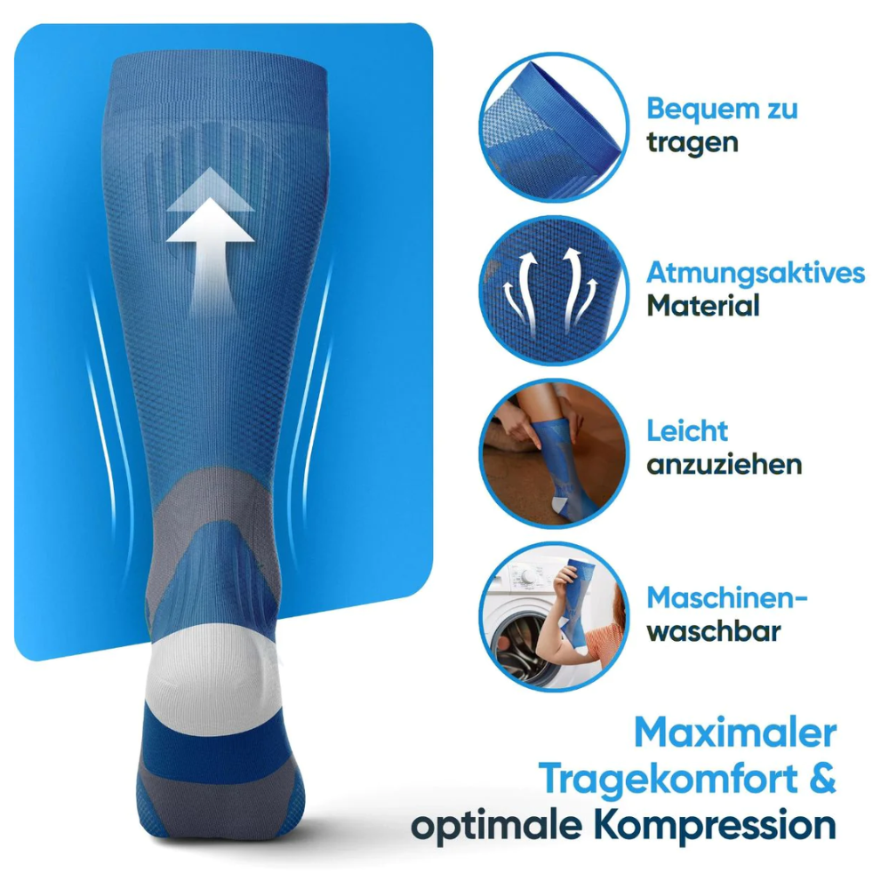 Kompressionsstrümpfe für schmerzfreie Beine & Füße